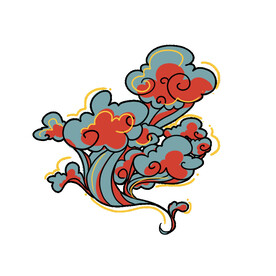 中国风祥云纹理节日元素