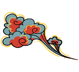 中国风祥云纹理节日元素