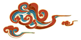 中国风祥云纹理节日元素