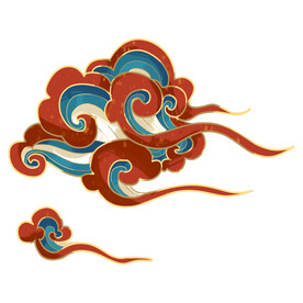 中国风祥云纹理节日元素