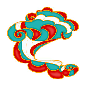 中国风祥云纹理节日元素