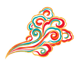 中国风祥云纹理节日元素