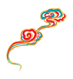 中国风祥云纹理节日元素