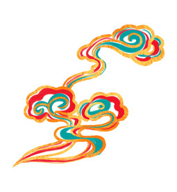 中国风祥云纹理节日元素