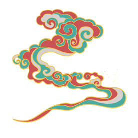 中国风祥云纹理节日元素