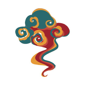 中国风祥云纹理节日元素