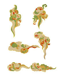 中国风祥云纹理节日元素