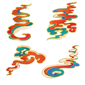 中国风祥云纹理节日元素