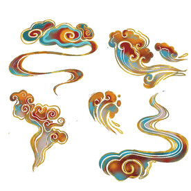 中国风祥云纹理节日元素