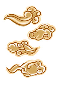 中国风祥云纹理节日元素