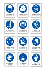 必须佩戴安全标识