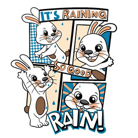 卡通大兔子们图案