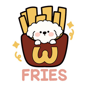 卡通薯条小狗图案