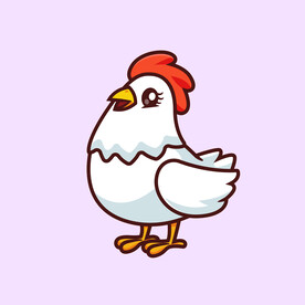 矢量卡通小鸡