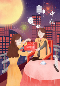 中秋节日海报展板