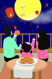 中秋节日海报展板