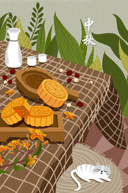 中秋节日海报展板