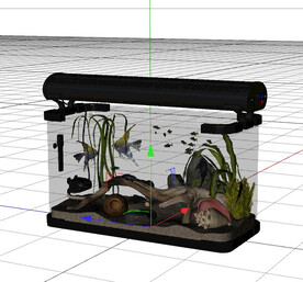 C4D模型 鱼缸
