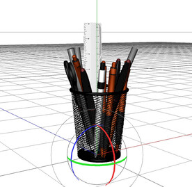 C4D模型 笔筒