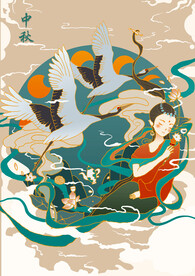 中秋节日海报展板