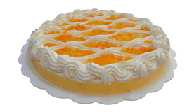 芒果奶油花边蛋糕