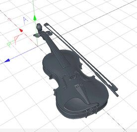 C4D模型 小提琴