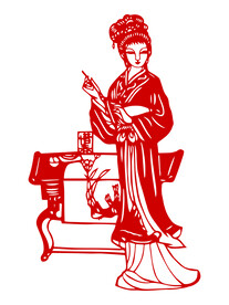 剪纸金陵十二钗贾惜春