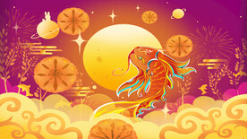 中秋节国潮风插画海报