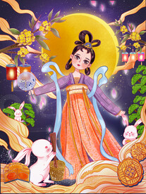 中秋节国潮风海报