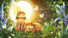 中秋节兔子插画海报