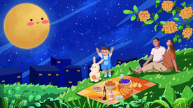 中秋节国潮风海报