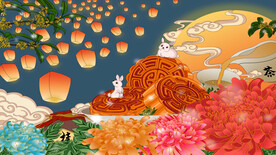 中秋节国潮风海报