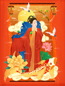 中秋节国潮风海报