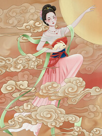 中秋节国潮风海报