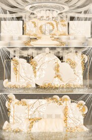 香槟色新中式婚礼效果图