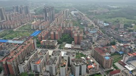 广东小镇道路航拍