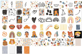 花型设计背景纹理手绘