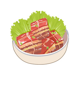 手绘美食扣肉