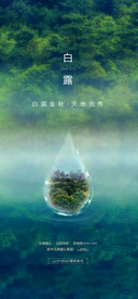 白露地产海报展架画面