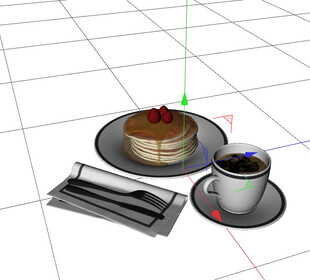 C4D模型 早餐