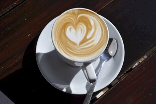 爱心拉花咖啡