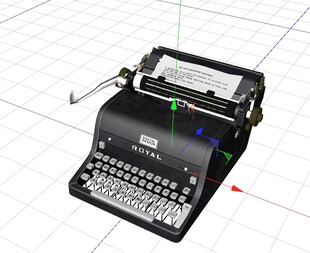 C4D模型 打字机