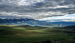 蓝天白云绿草地