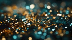 闪亮传奇金色线条金沙粒子飞散