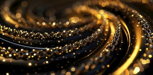 闪亮传奇金色线条金沙粒子飞散