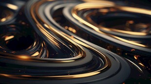 闪亮传奇金色线条金沙粒子飞散