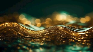 闪亮传奇金色线条金沙粒子飞散