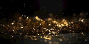 闪亮传奇金色线条金沙粒子飞散