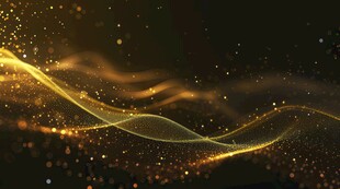 闪亮传奇金色线条金沙粒子飞散