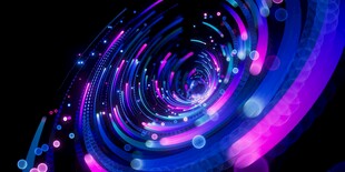 炫彩激光粒子时空隧道穿梭门